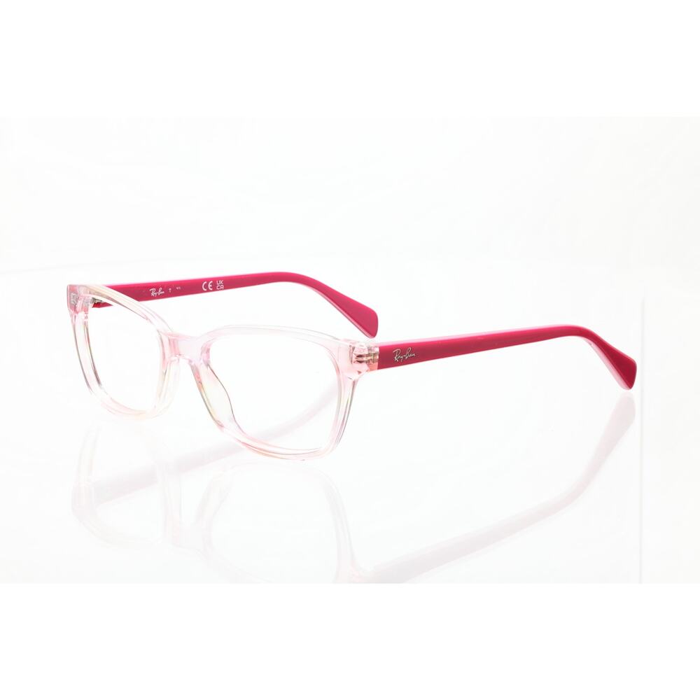Ray-Ban Youth Size Clear/Pink 48-16-130mm Eyeglasses FRAMES ONLY -GOOD CONDITION
